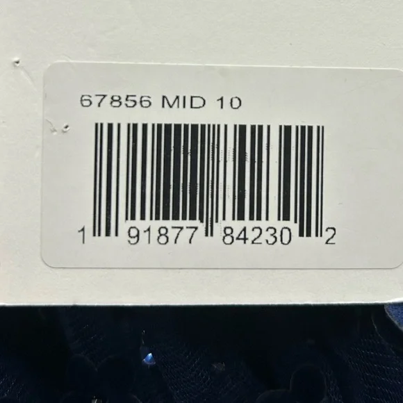 MAC DUGGAL 67856 NWT Embellished V Neck Illusion Long Sleeve Column Midi